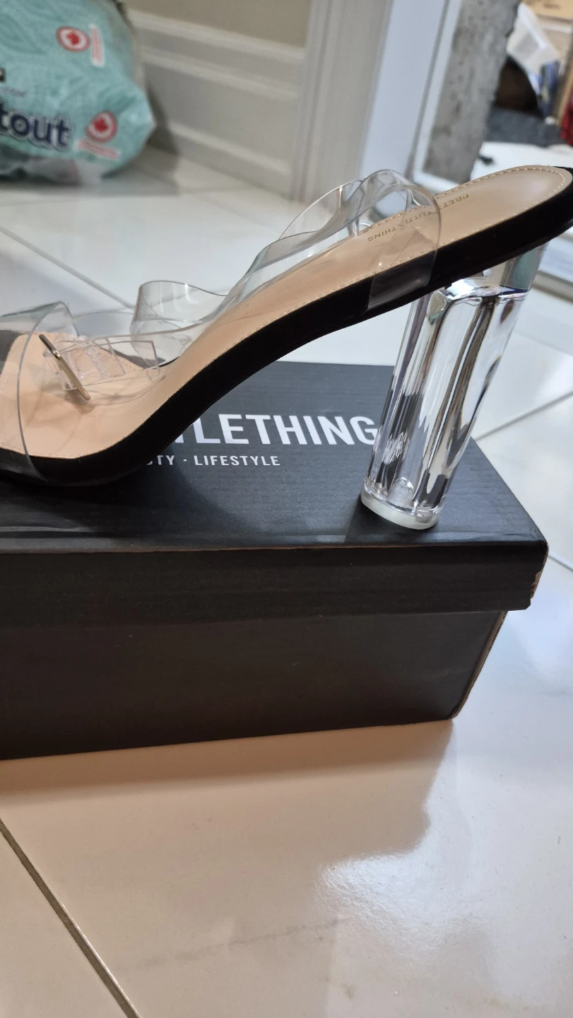 PrettyLittleThing Clear Strap Heels - Size 6 - photo 4