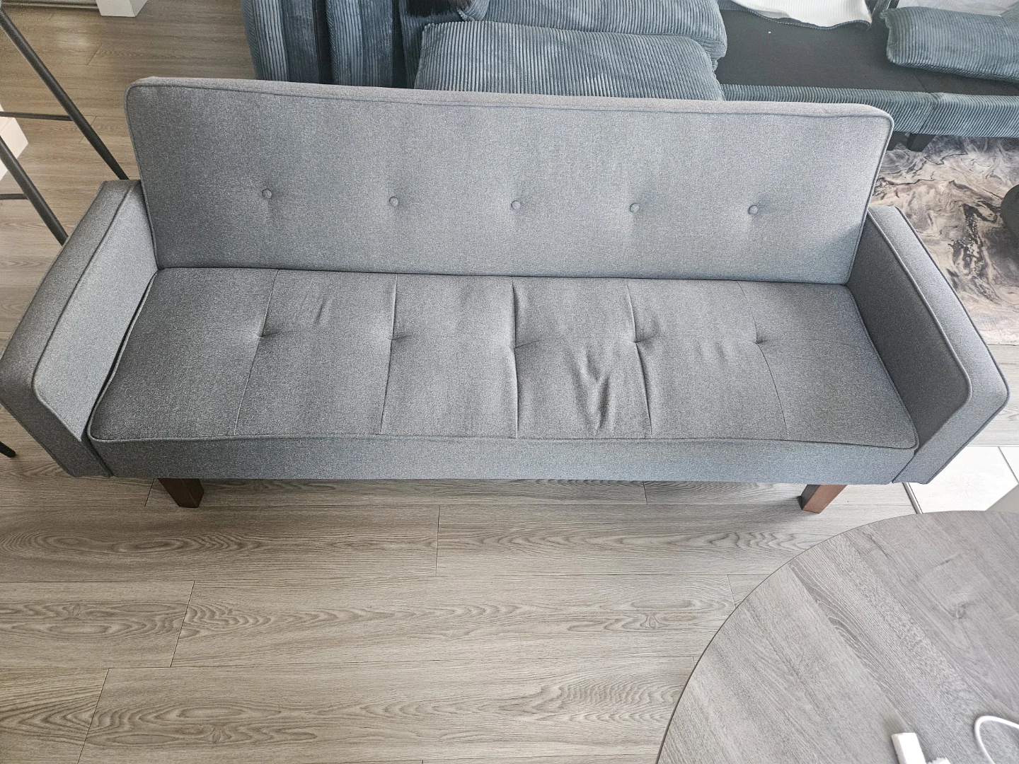 Grey Futon Sofa Bed - photo 2