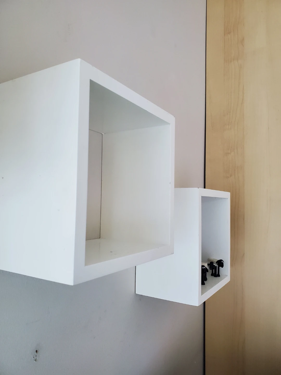 White Cube Wall Shelves - Set of 3 - photo 5
