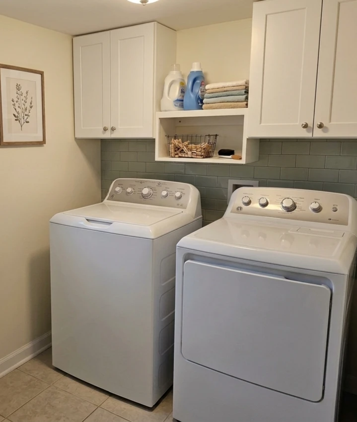 GE Appliances Washer and Electric Dryer