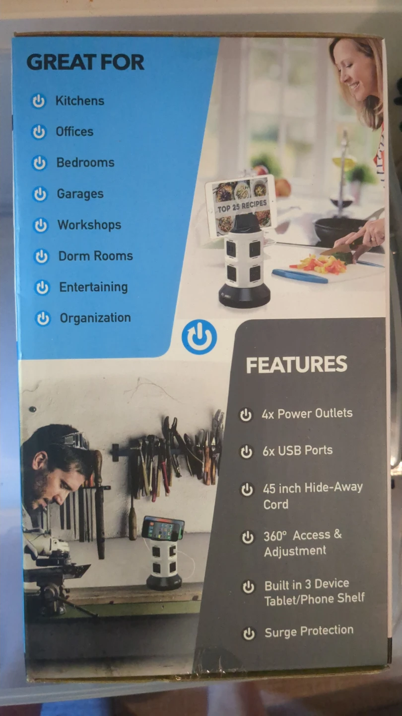 Bell+Howell SpinPower Surge Protector Power Strip - photo 2
