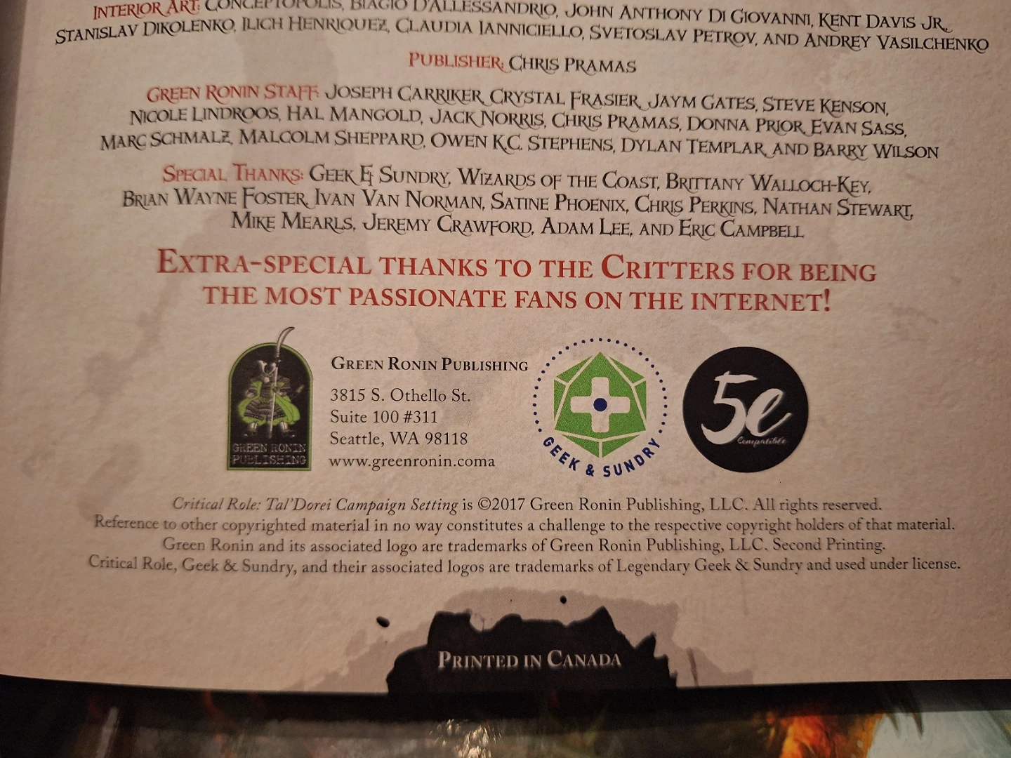 Critical Role Tal'Dorei Campaign Setting Book - photo 3