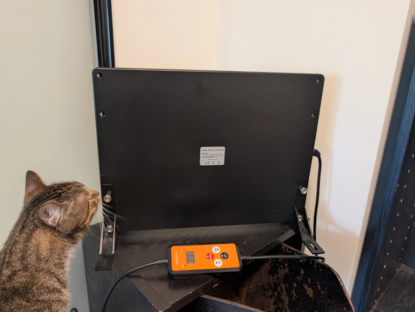 Black Surface Heater with Digital Thermostat
