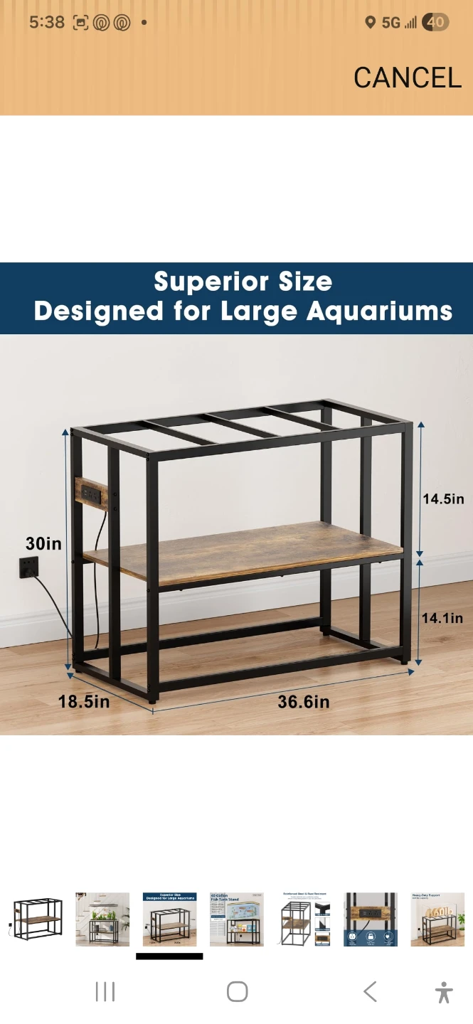 Urban Deco 40 Gallon Fish Tank Stand