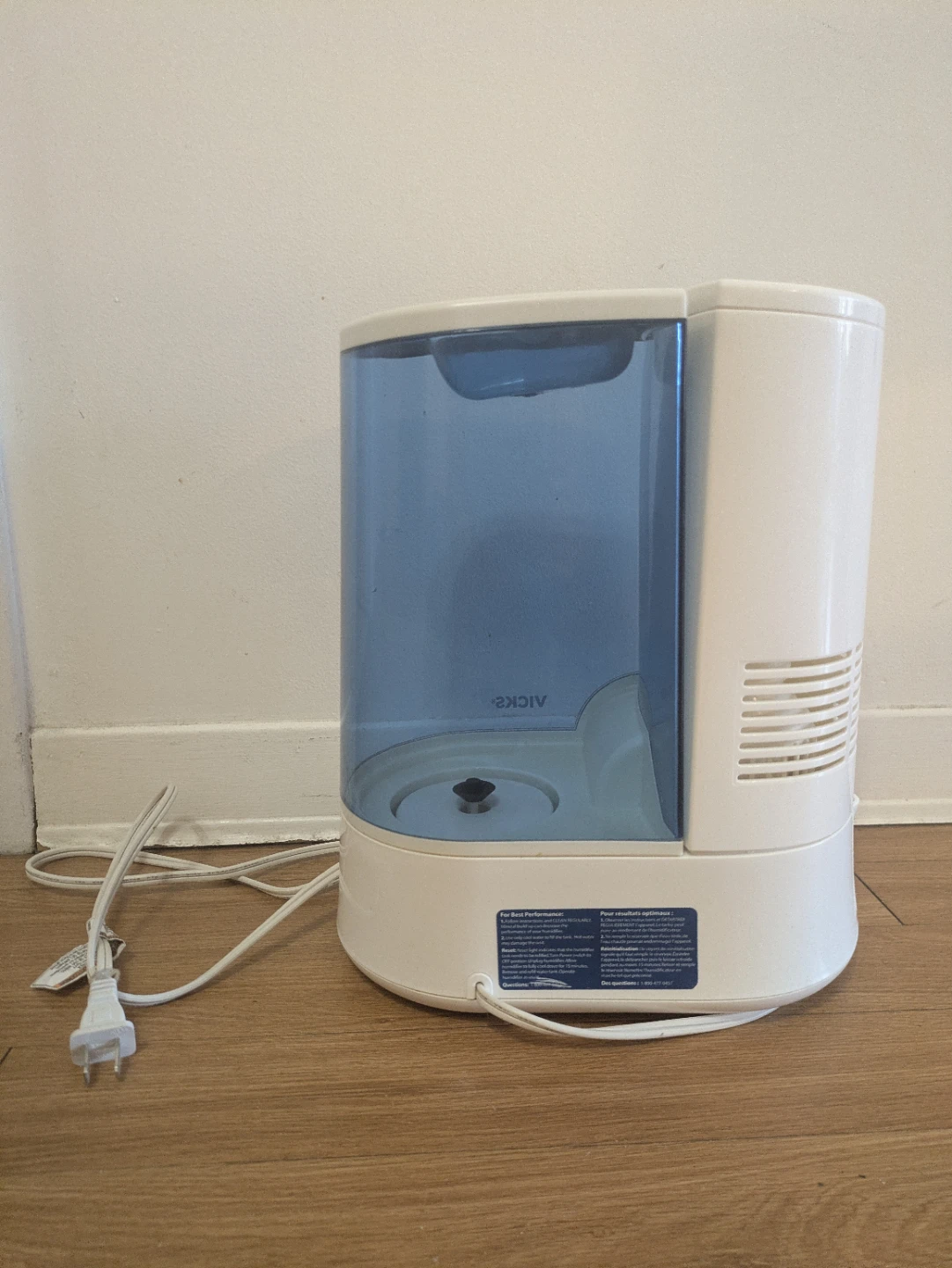 Humidificateur Vicks sans filtre