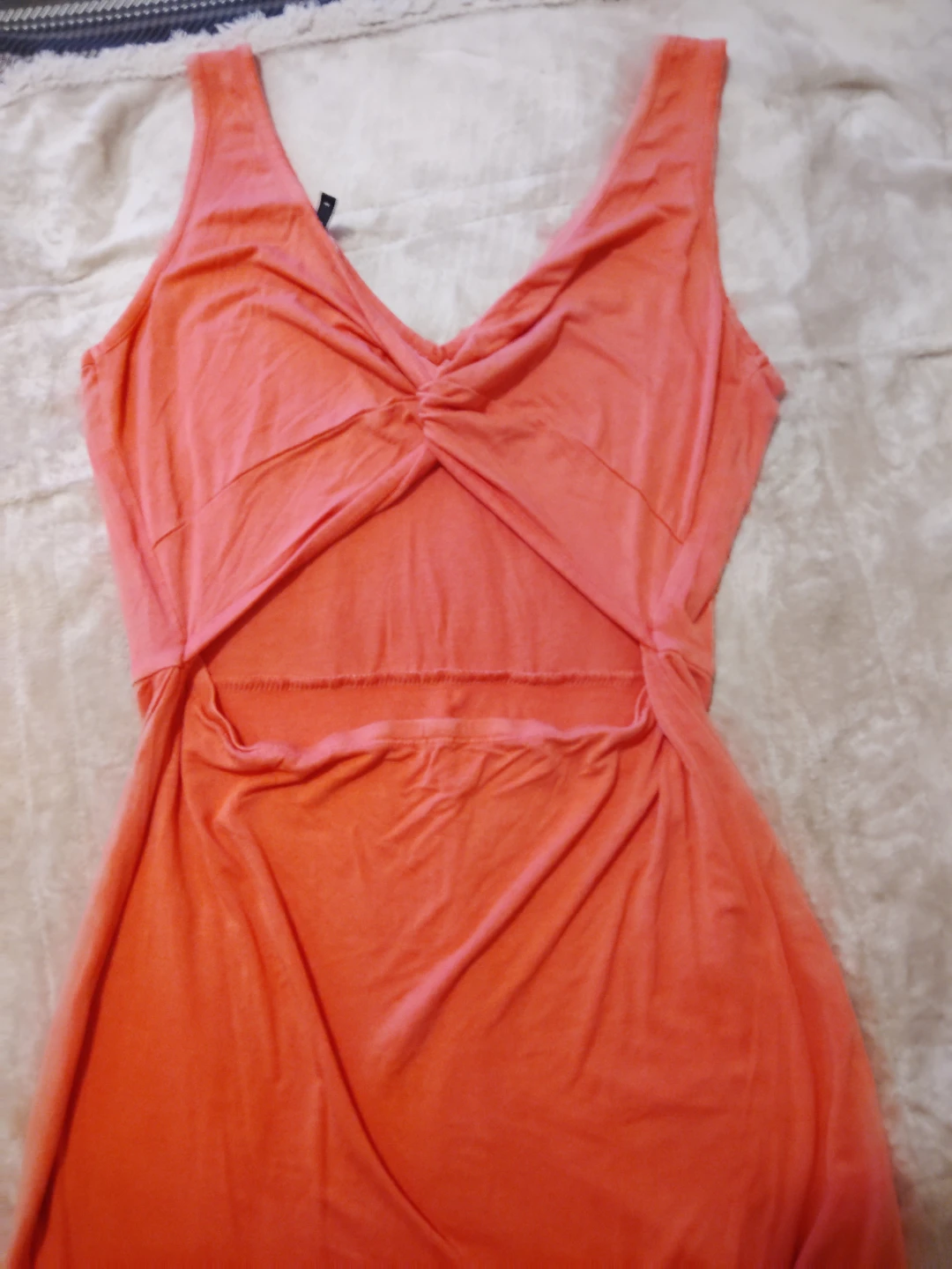 BCBG Paris Coral Twist Front Cutout Dress Size M - photo 2