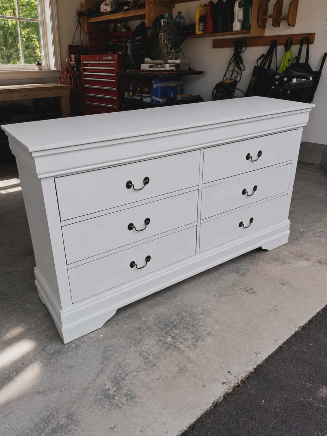 Grey Six Drawer Dresser