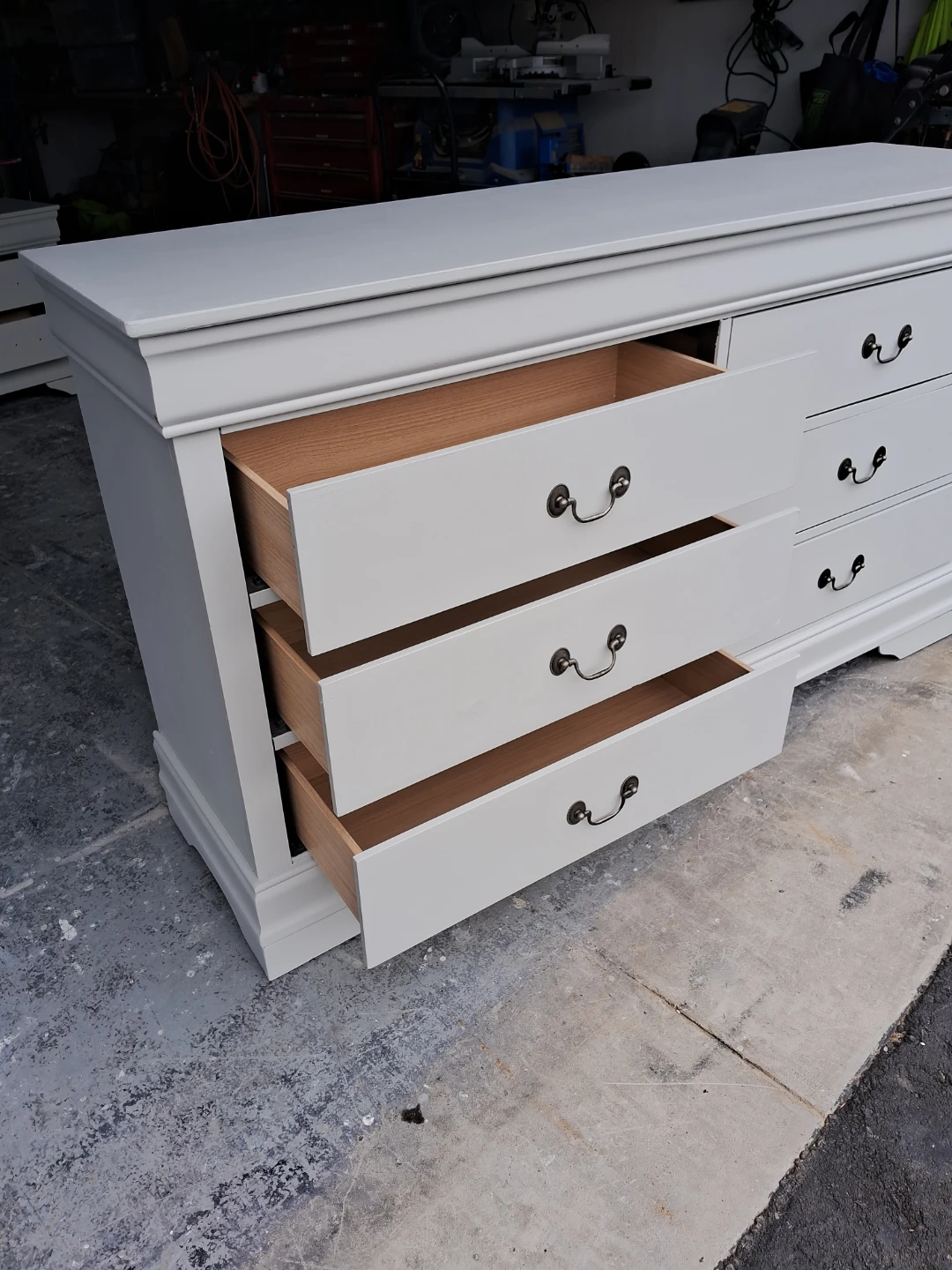 Grey Six Drawer Dresser - photo 3