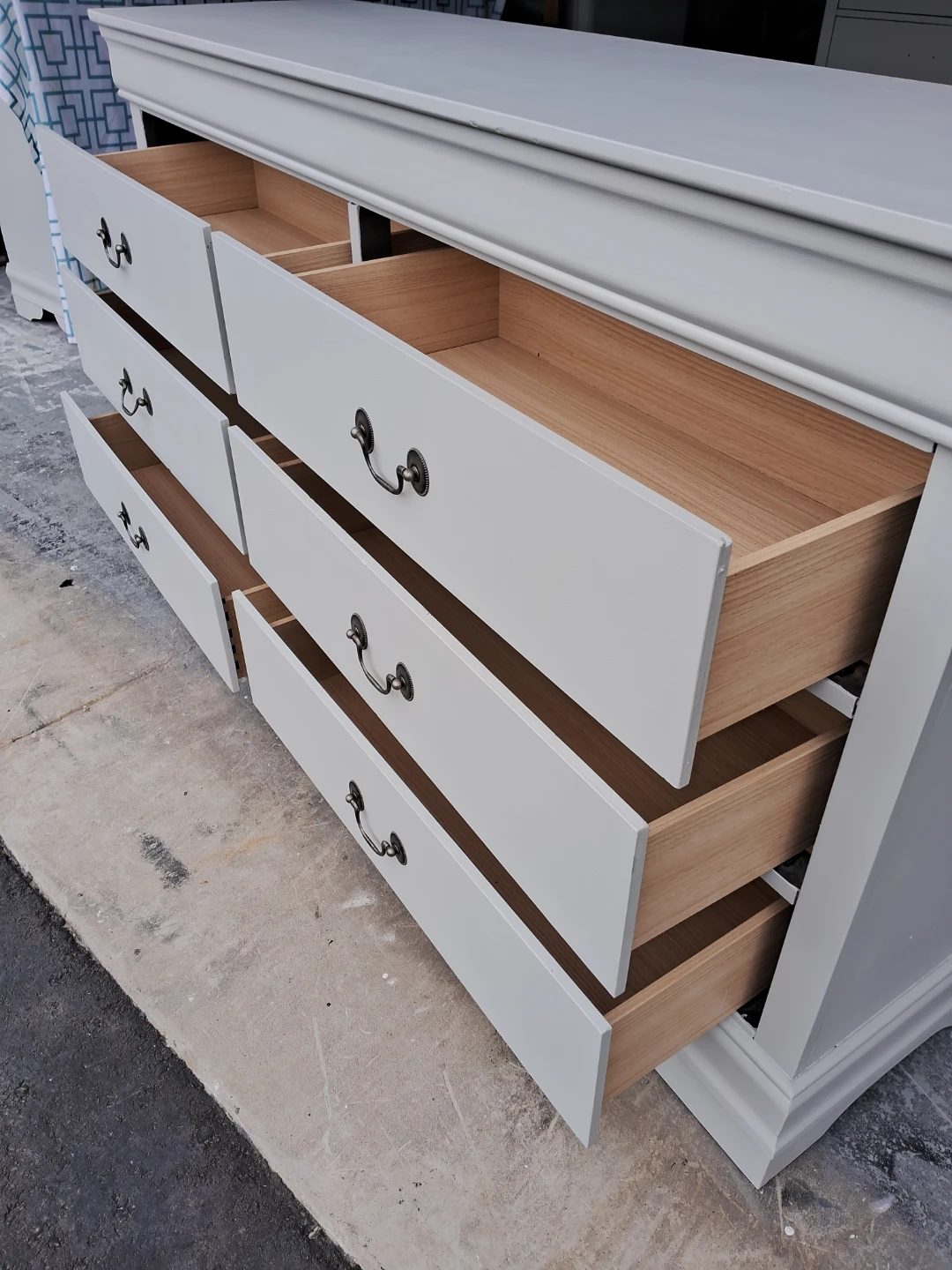 Grey Six Drawer Dresser - photo 4