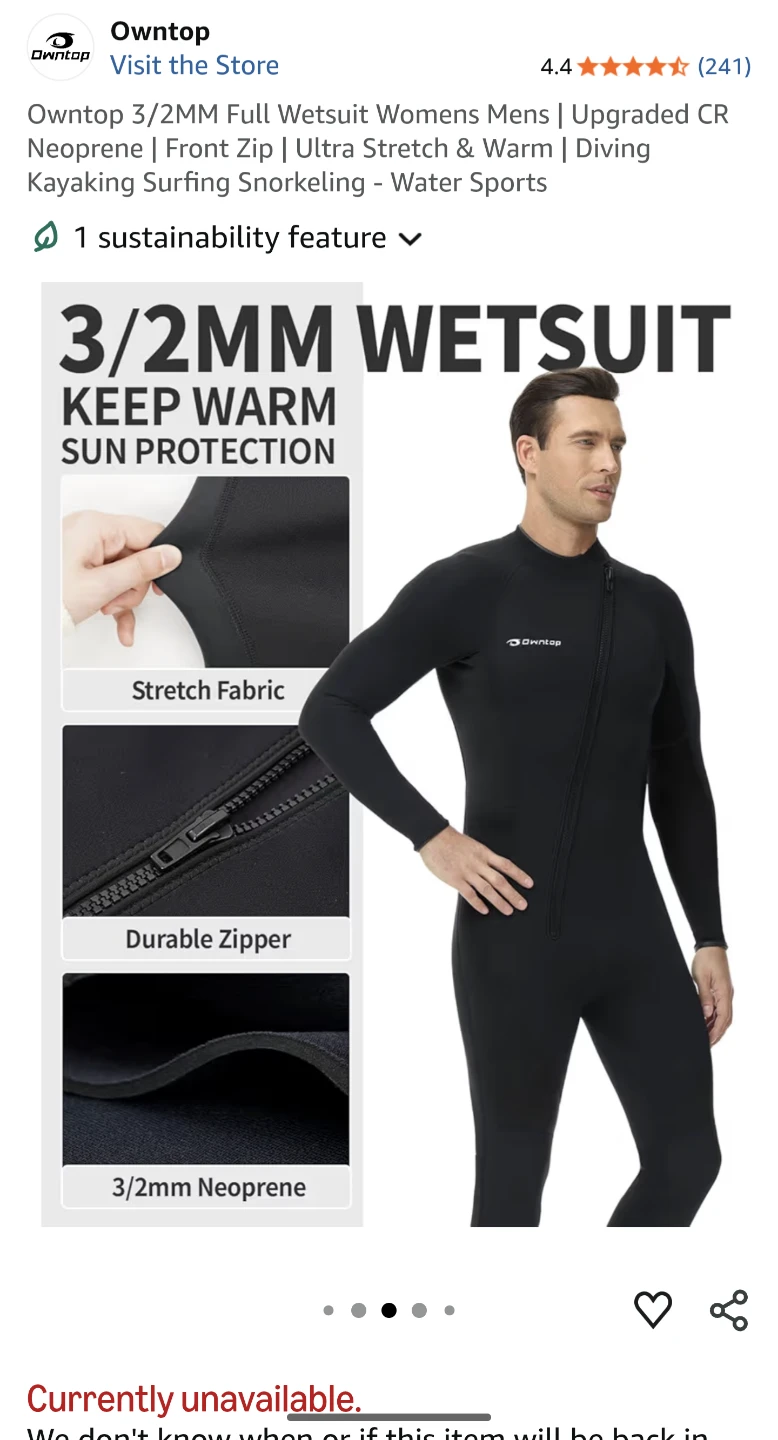 OwnTop 3/2MM Wetsuit