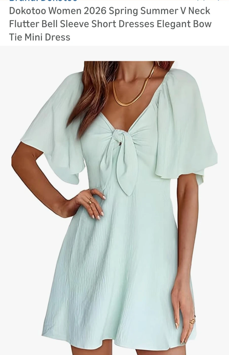 BNWT Women's Mint Green Mini Dress