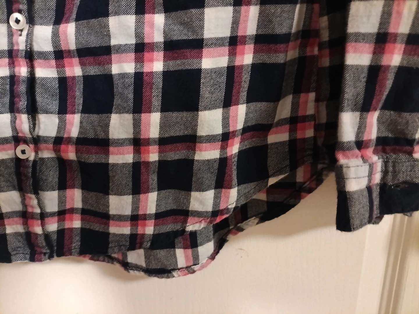Kids Blue/pink plaid button up - photo 5
