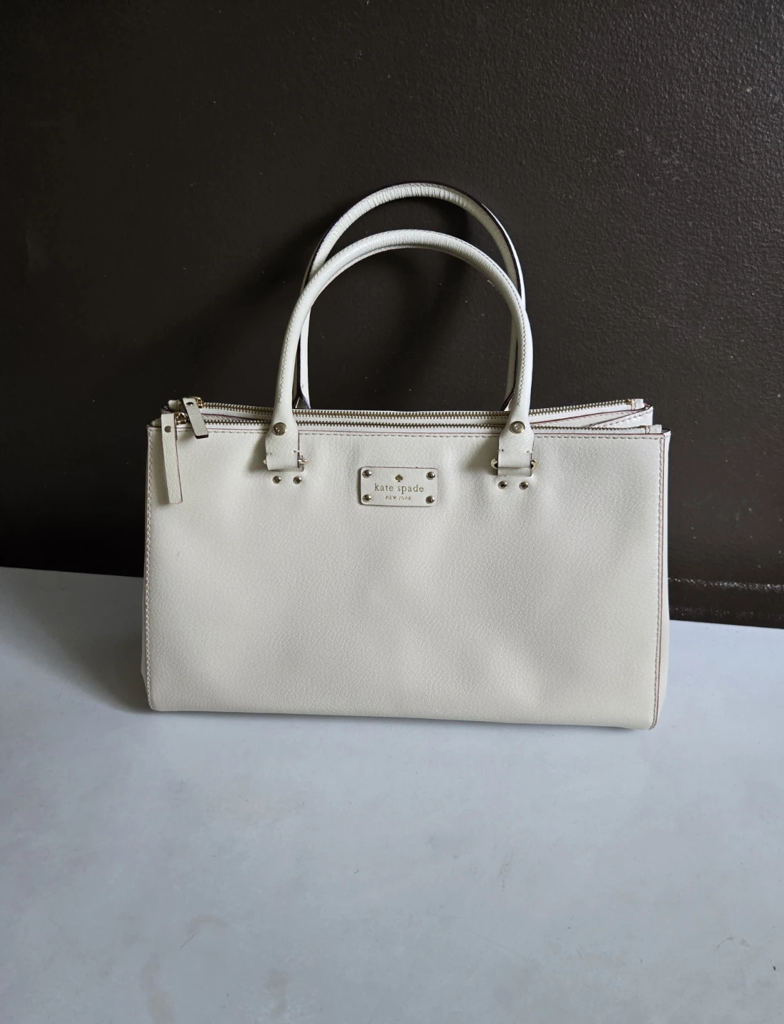 Kate Spade Ivory  Leather Handbag