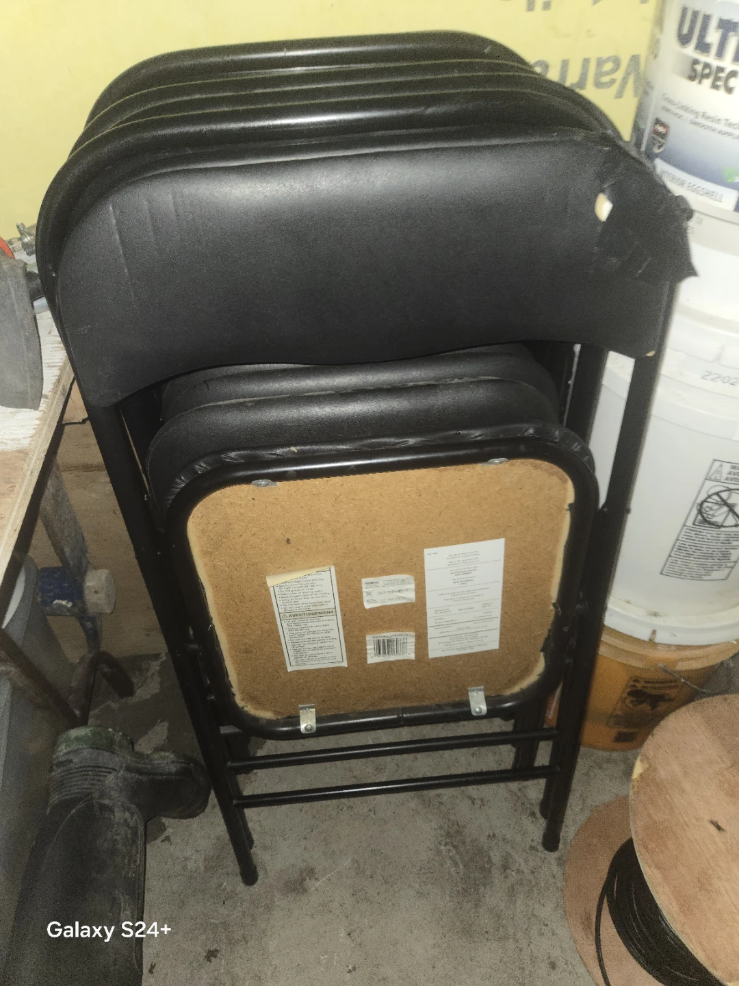 Black Folding Chairs (set of 8)