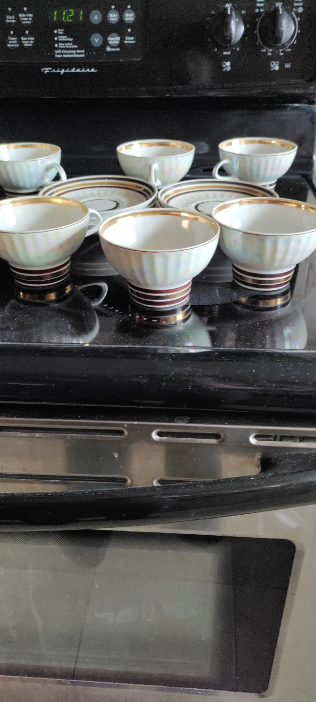 Set of 6 Teacups with Saucers - photo 2