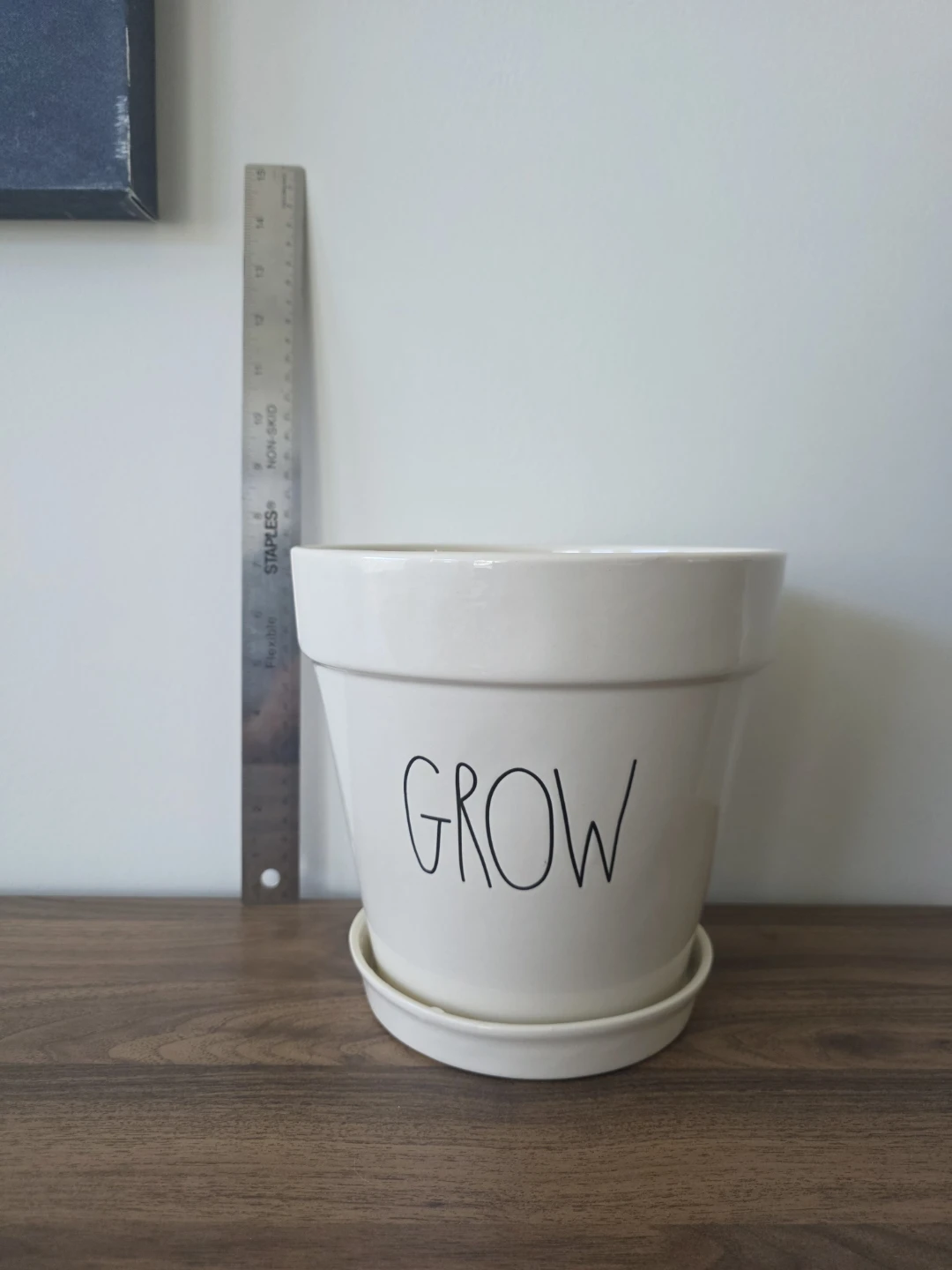 Rae Dunn "GROW" Planter Pot, large