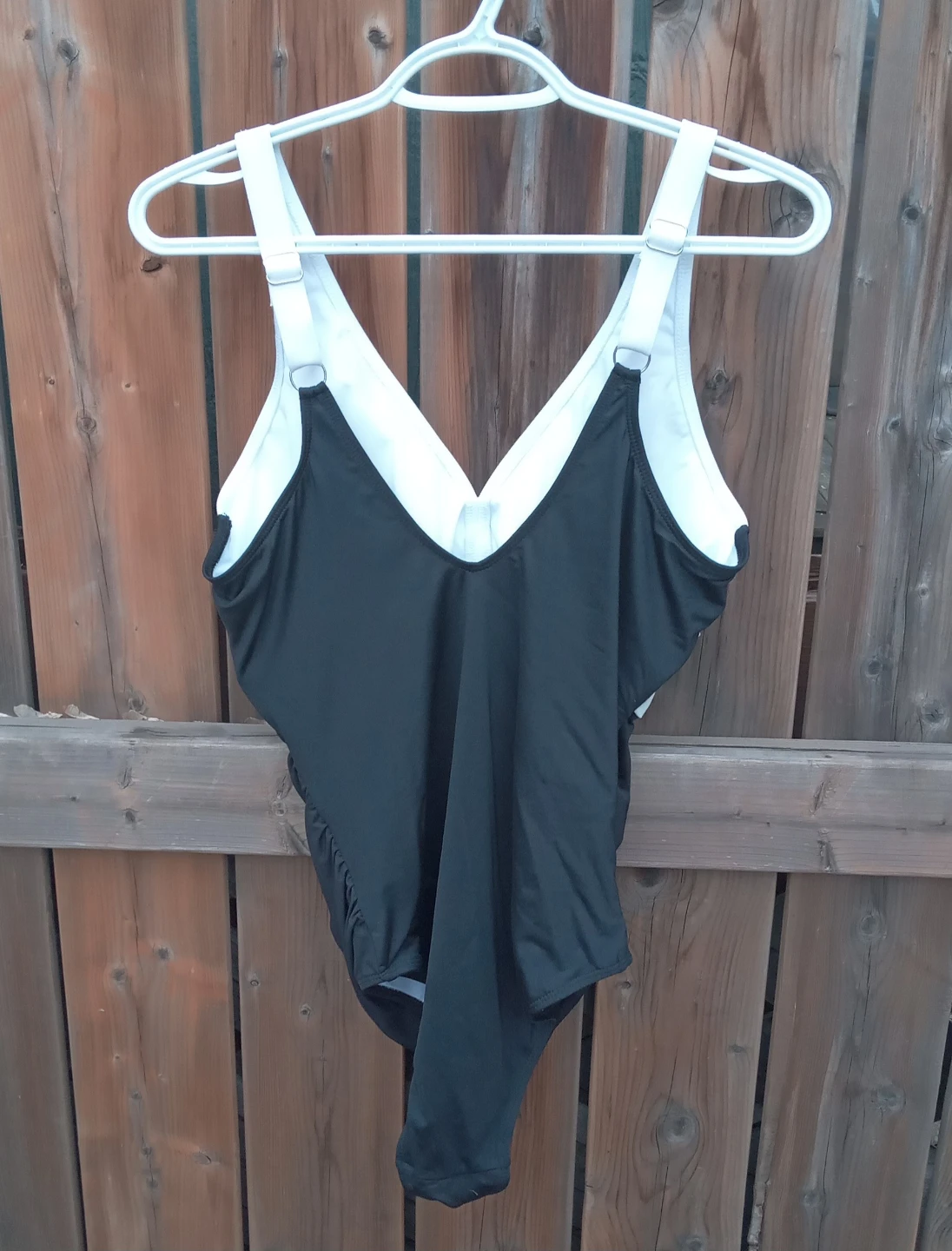 Women's Black and White One-Piece Swimsuit - photo 2