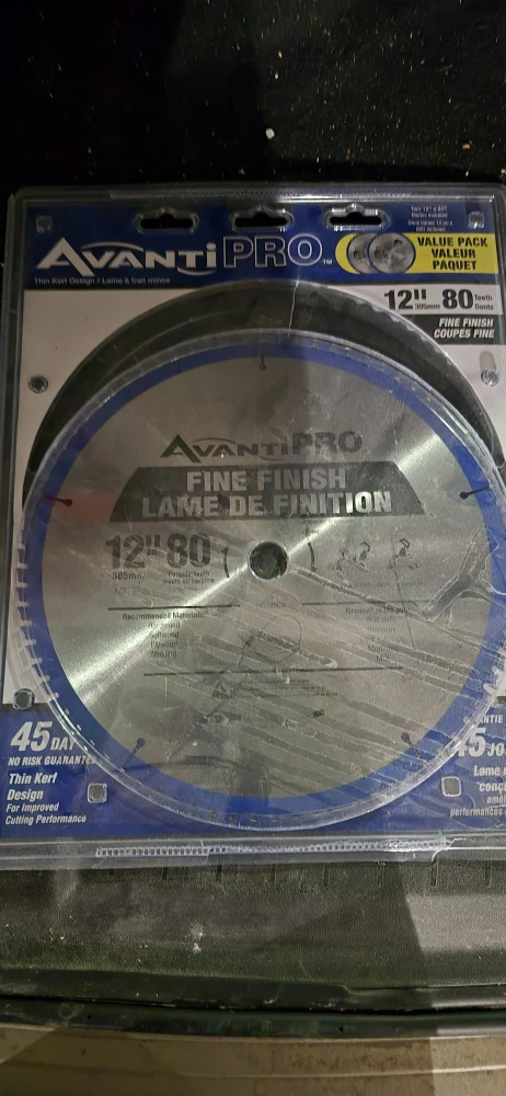 AvantiPRO 12-inch Fine Finish Saw Blade (80 Teeth)