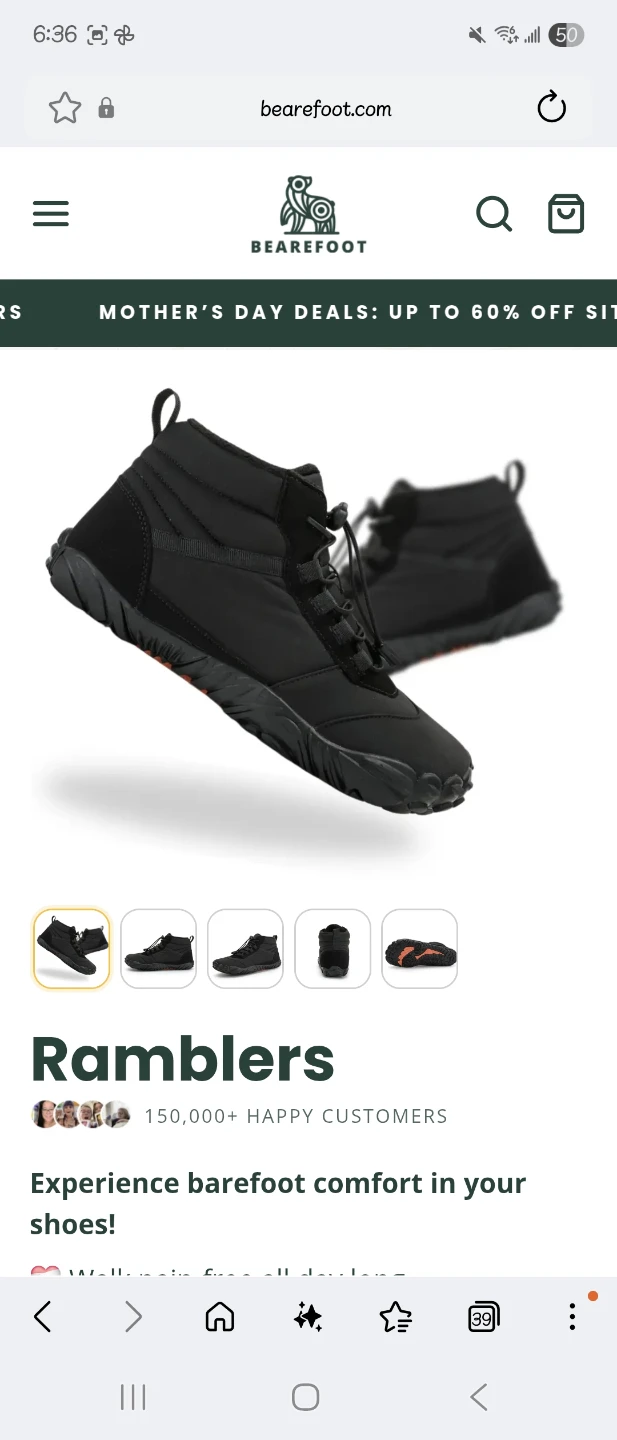 Barefoot Ramblers Winter Boots - Black - photo 2