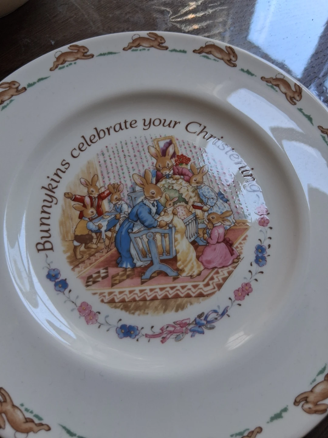 Bunnykins Celebrate Your Christening Plates and a Bowl - photo 3