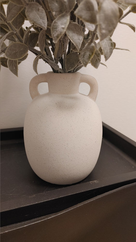 Small Ceramic Vase with Faux Greenery - photo 2