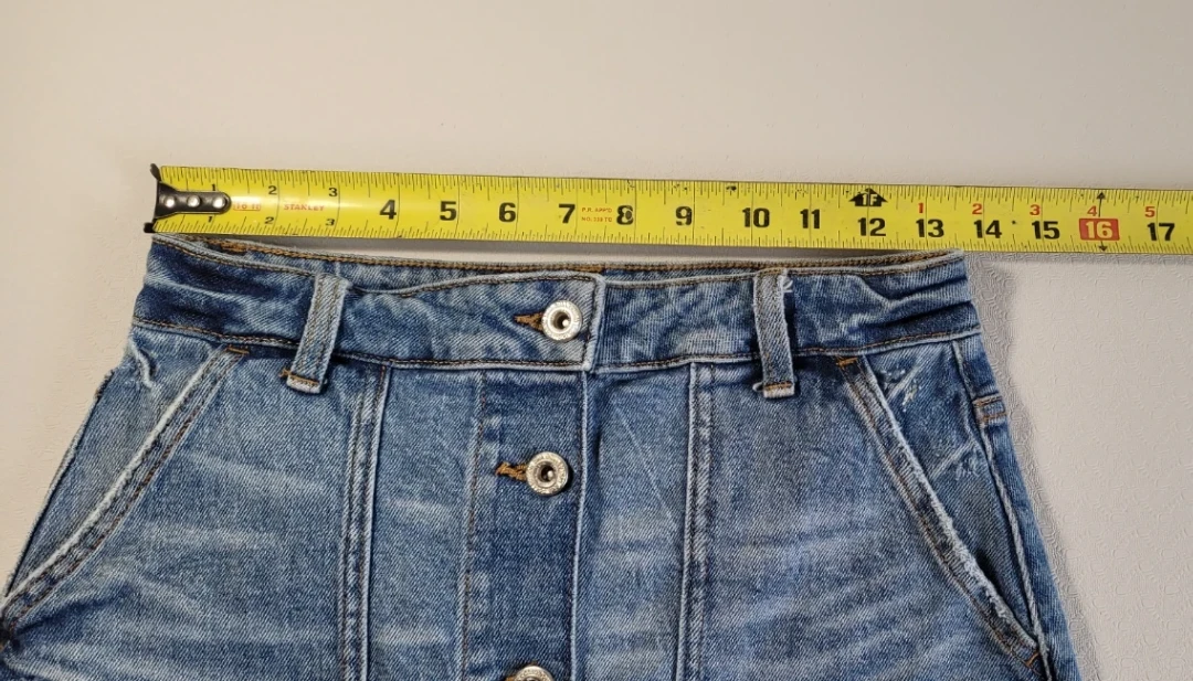 ZARA Denim Button-Front Midi Skirt Size M - photo 4