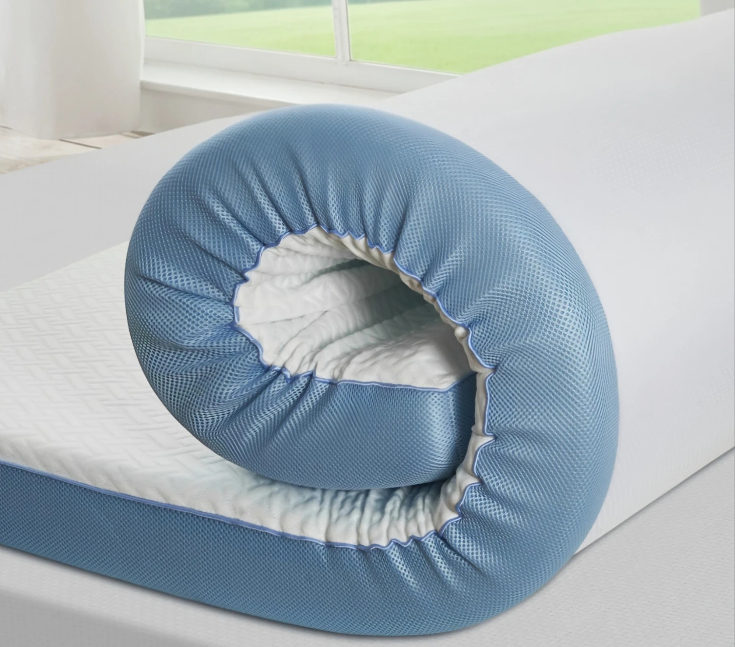 Cooling Memory Foam Mattress Topper & Removable Cover