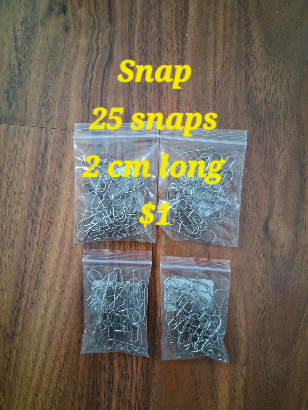 25 Snap Swivels for Fishing Lures - 2cm Long - photo 2