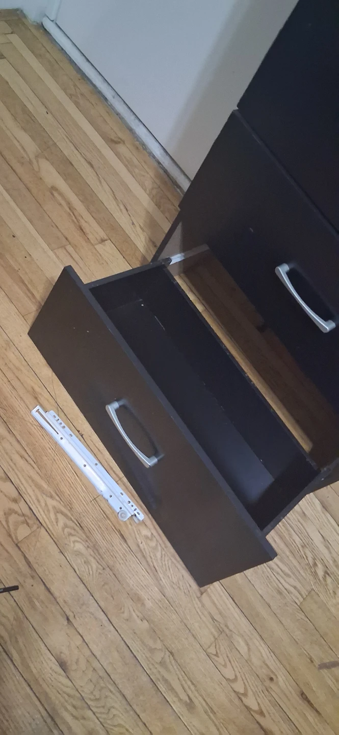 Black 4-Drawer Filing Cabinet - photo 4