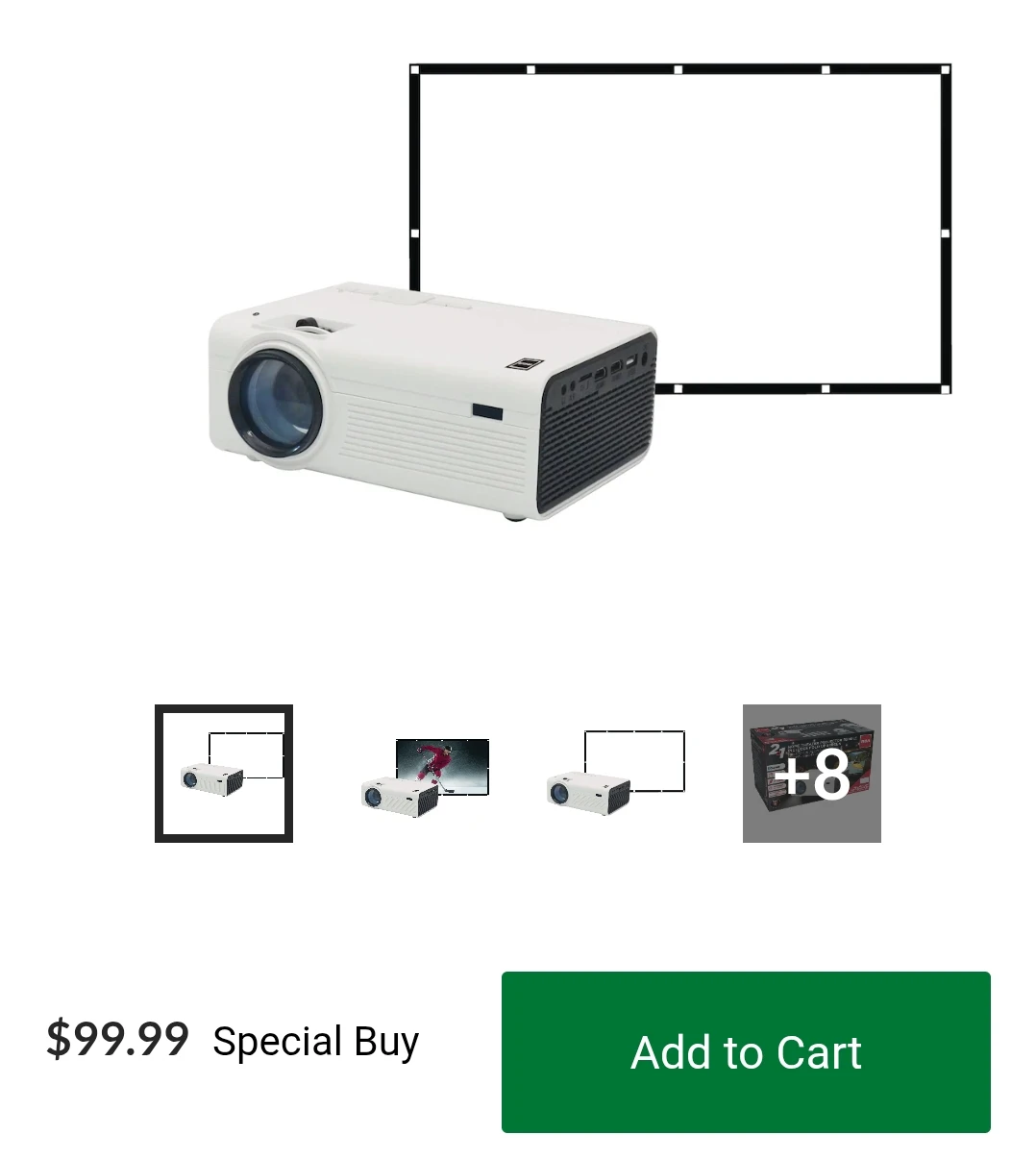 RCA 2-in-1 Home Theater Projector Bundle with 2 Fold Up Screens - photo 4