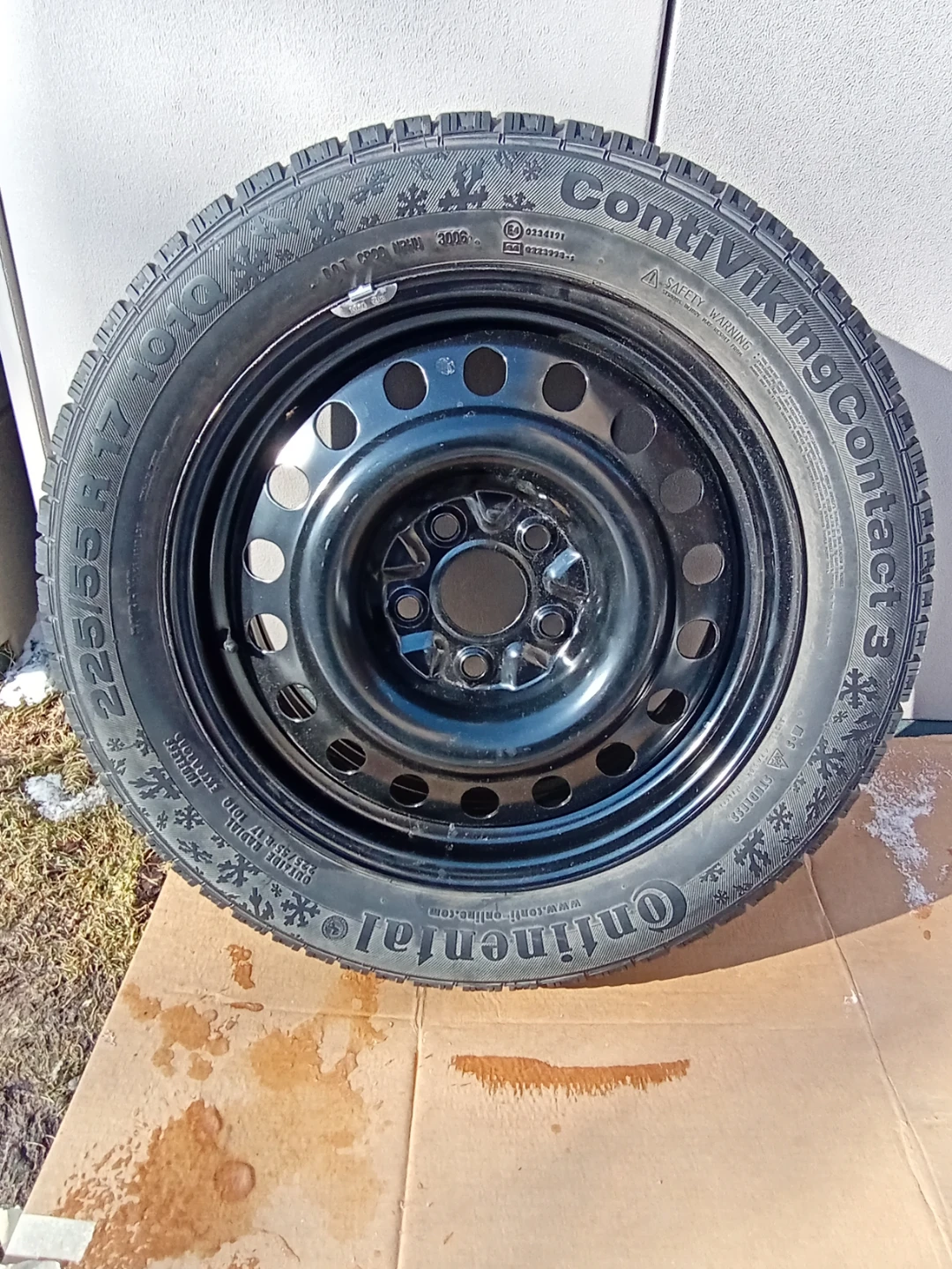 New rim and used tire