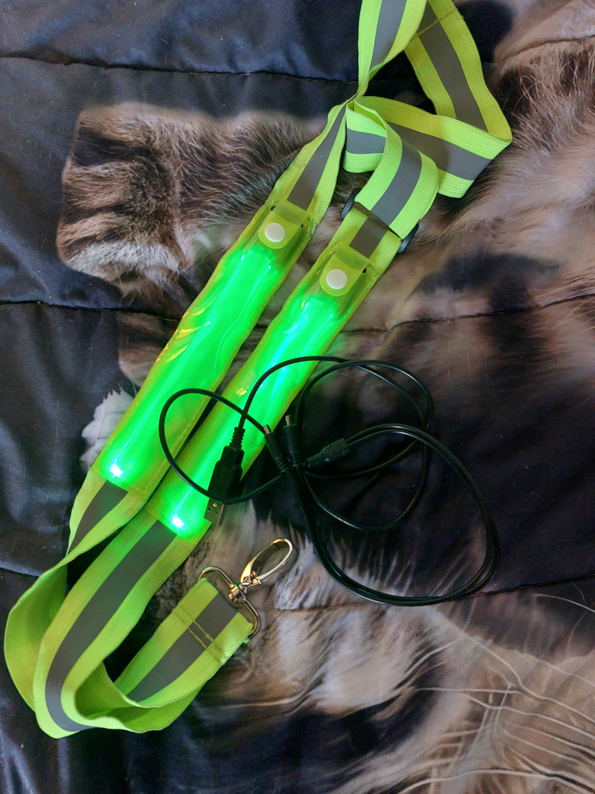 led rechargeable safety belt