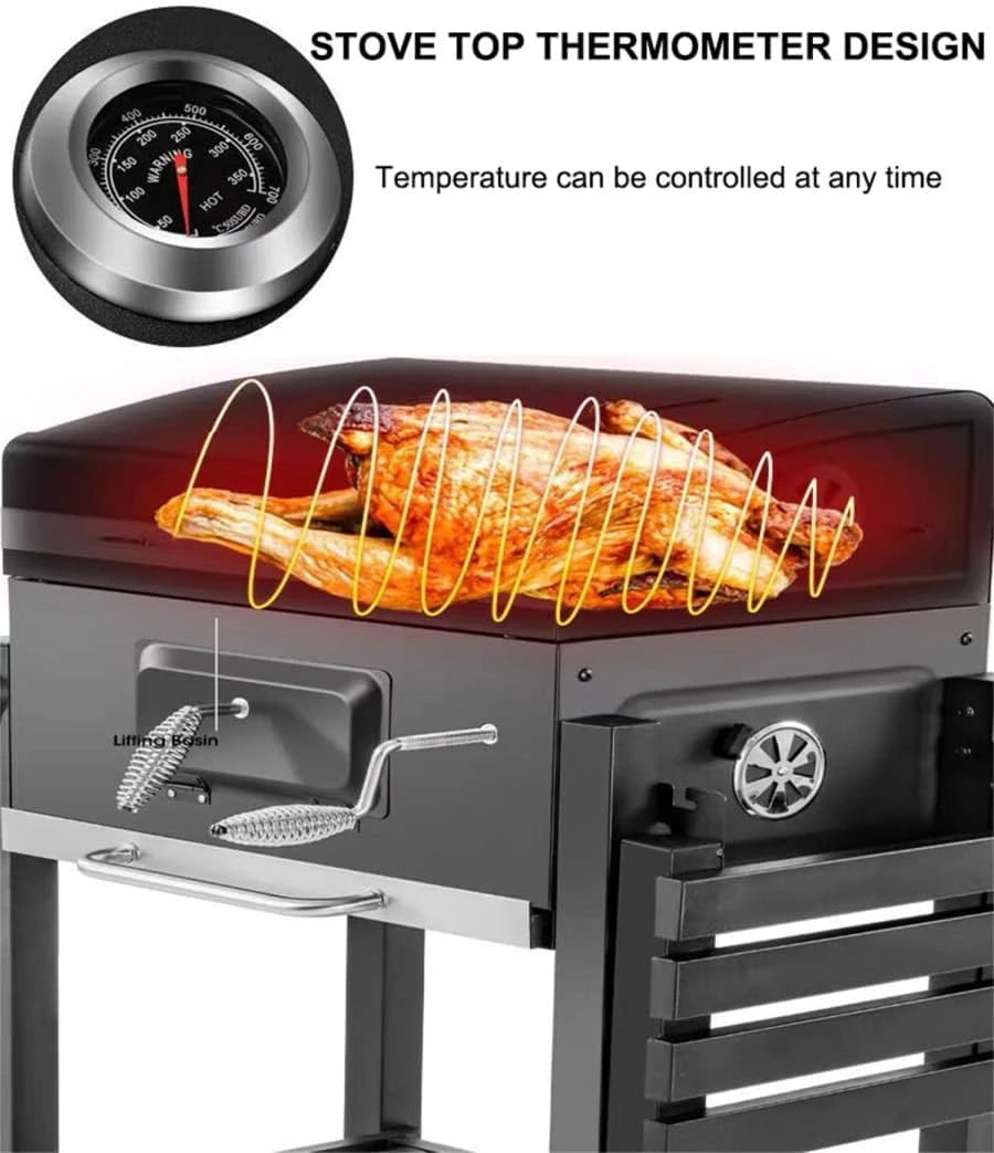 BBQ Charcoal Barbecue BBQ Grill,Portable Charcoal Grill - photo 4