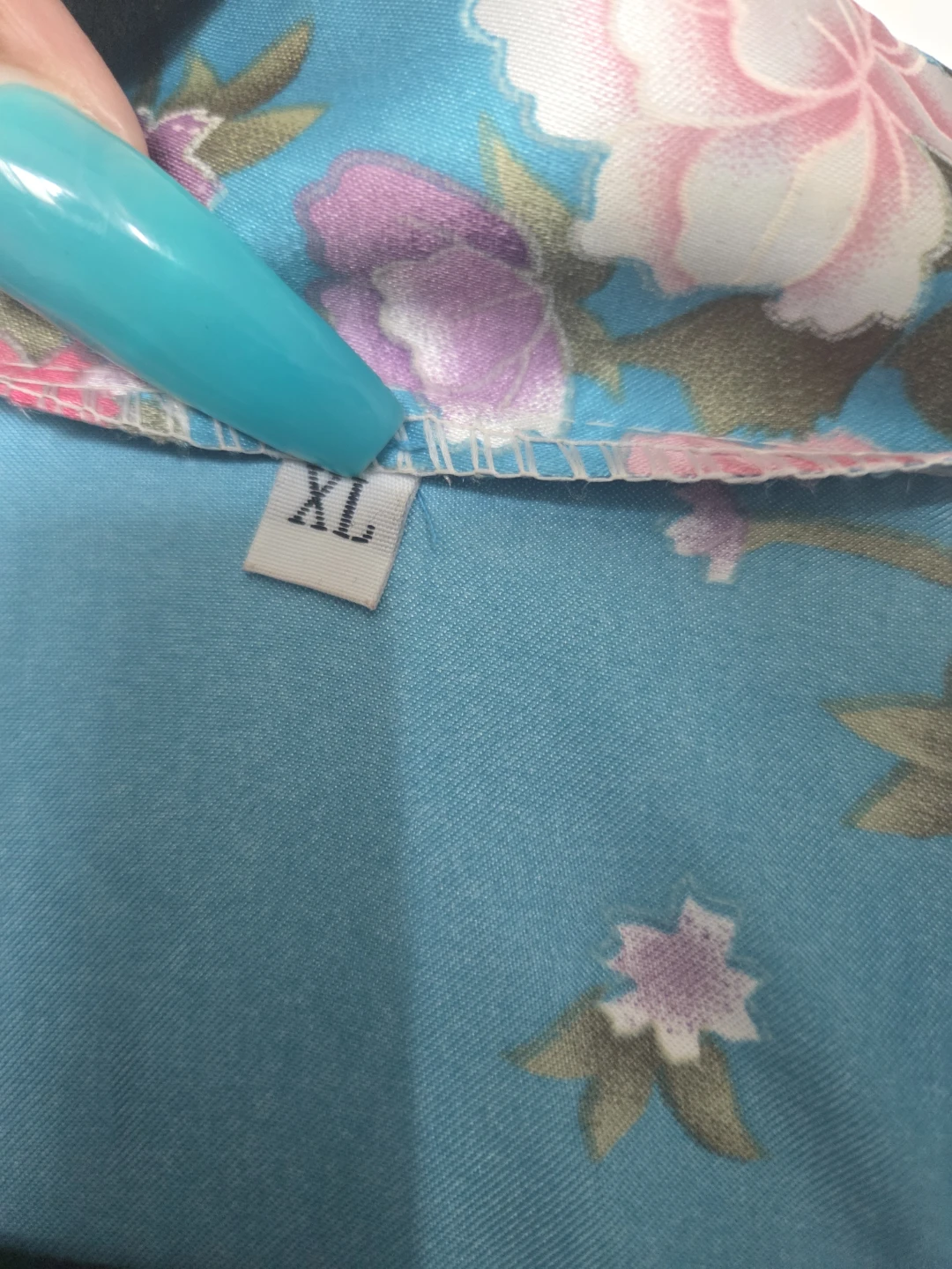 Blue floral kimono robe - photo 4