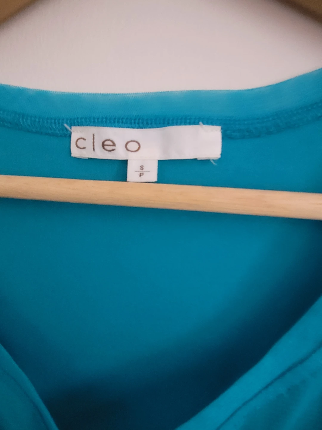 Cleo Blue V-Neck Short Sleeve Top - Size S - photo 3