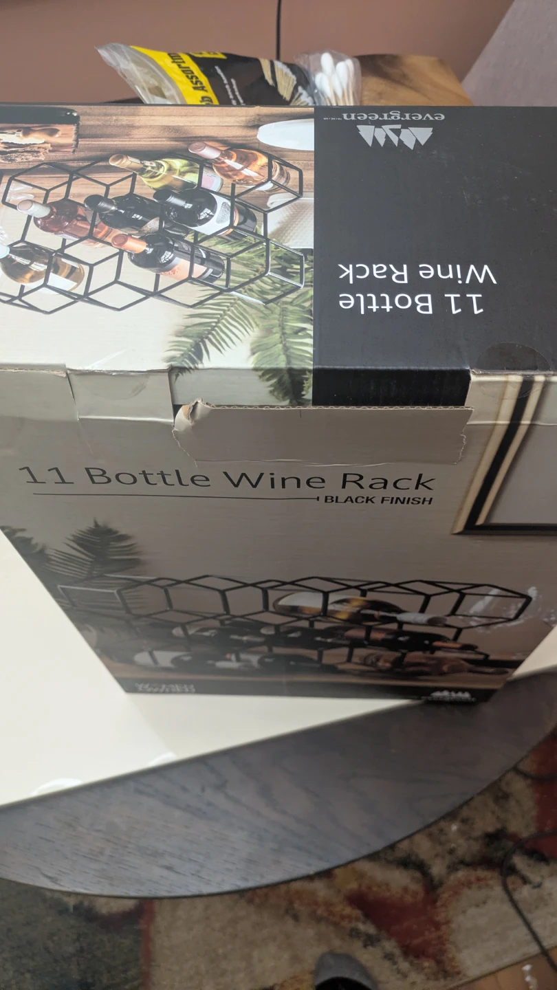 Evergreen 11-Bottle Wine Rack - Modern Geometric Design - photo 5