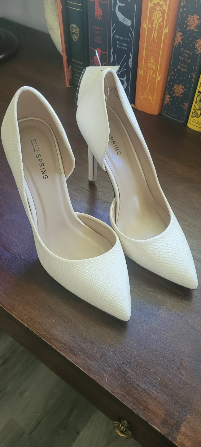 Call It Spring White D'Orsay Heels