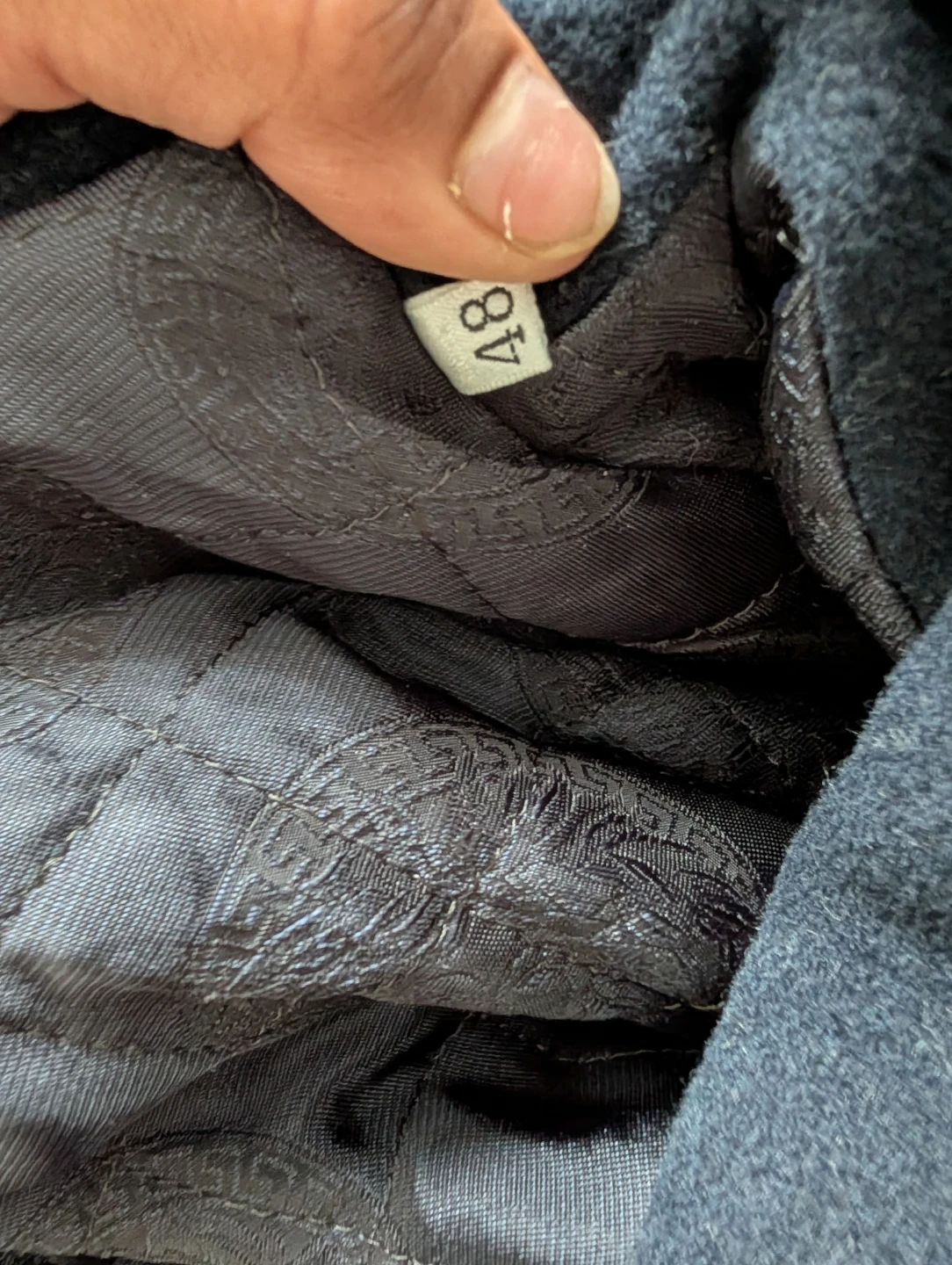 Gianni Versace Navy Blue Toggle Coat - photo 3