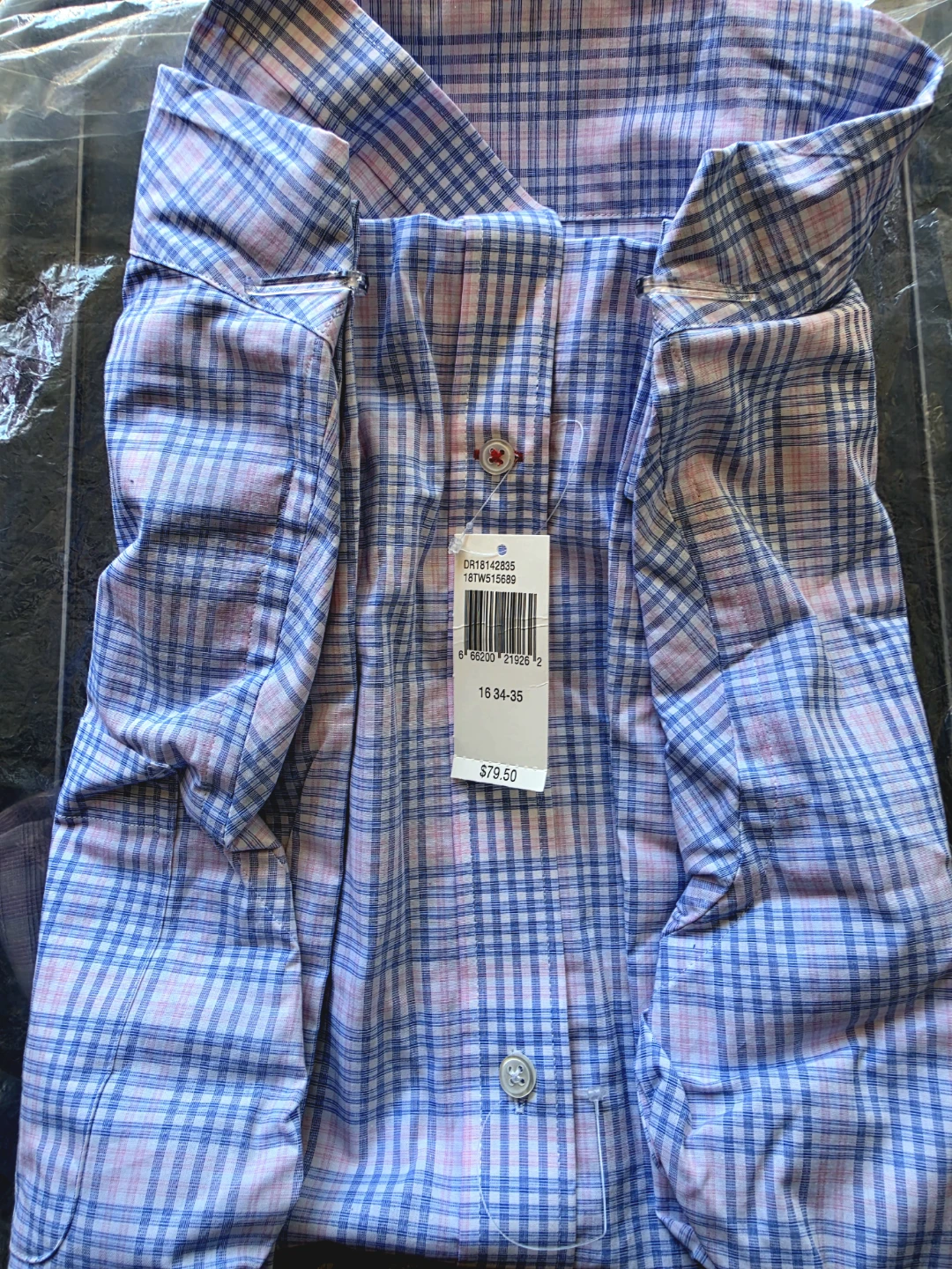 Tommy Hilfiger Men's Dress Shirt Pink Blue Plaid - Large (NWT) - photo 3