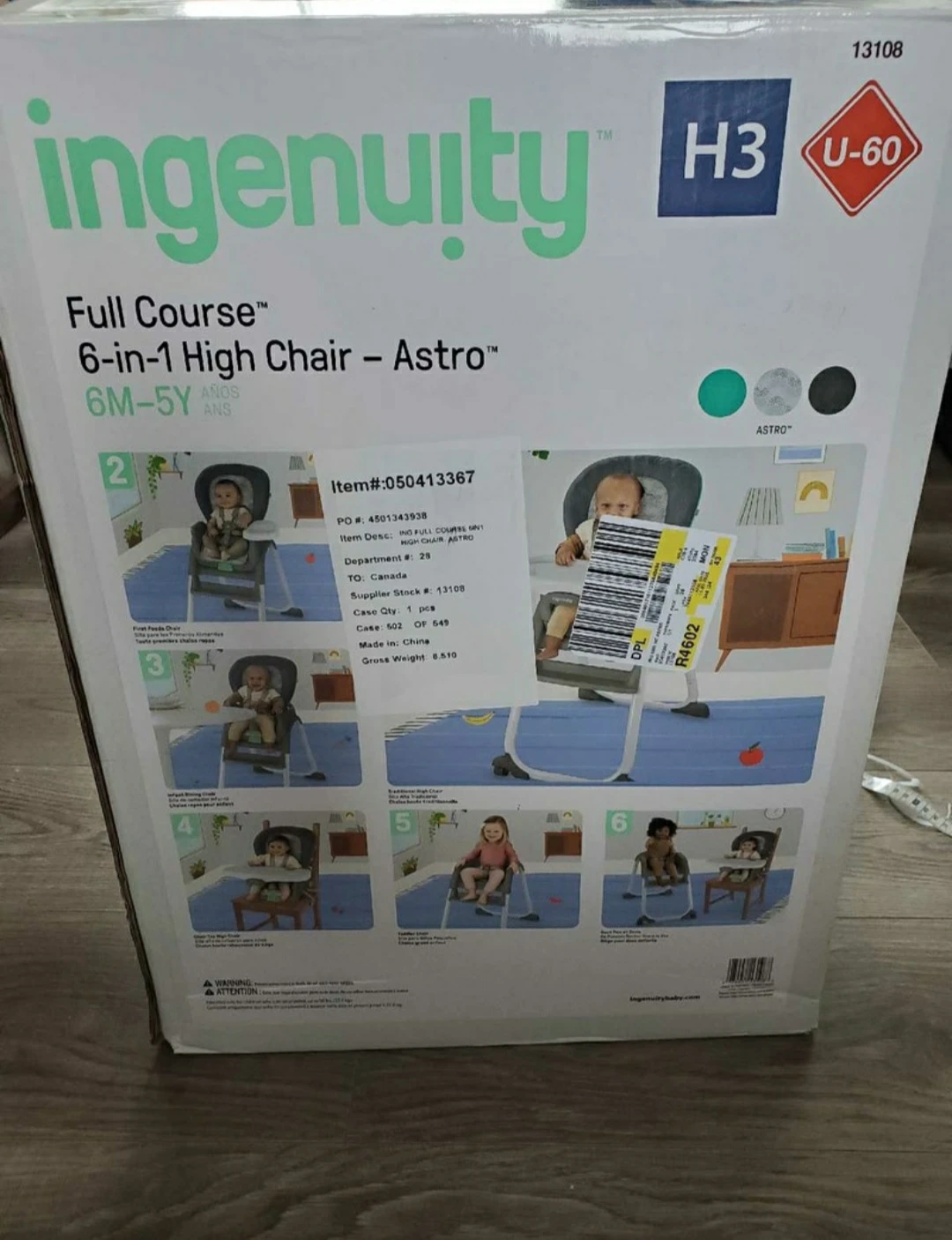Ingenuity Full Course 6-in-1 High Chair - Astro - photo 2