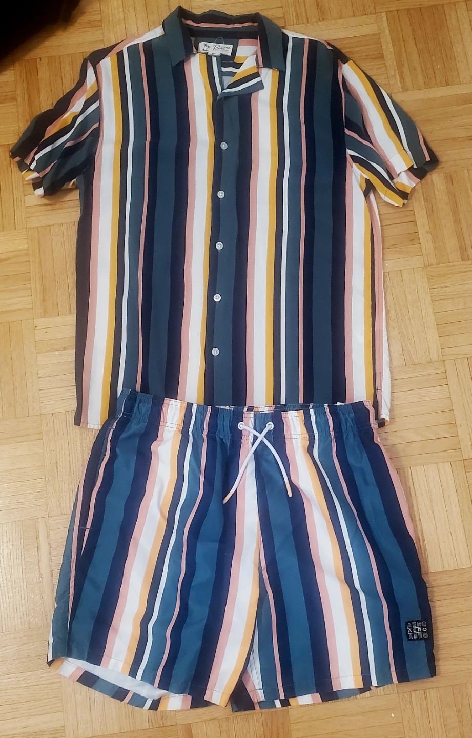 Aeropostale Striped Shirt and Shorts Set