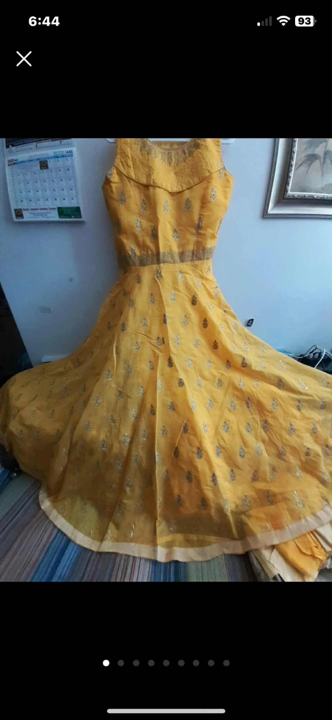 Yellow Embellished Maxi Dress