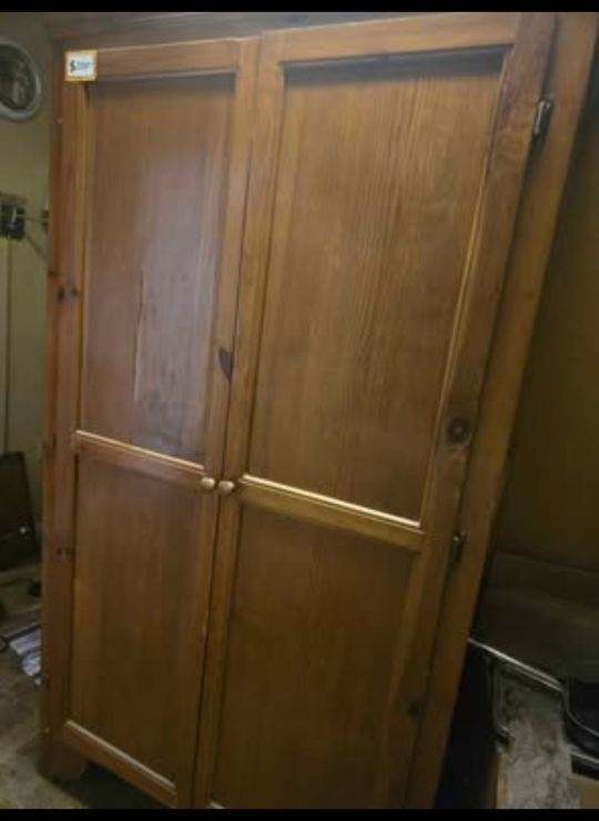 2 Wooden Armoire Cabinet