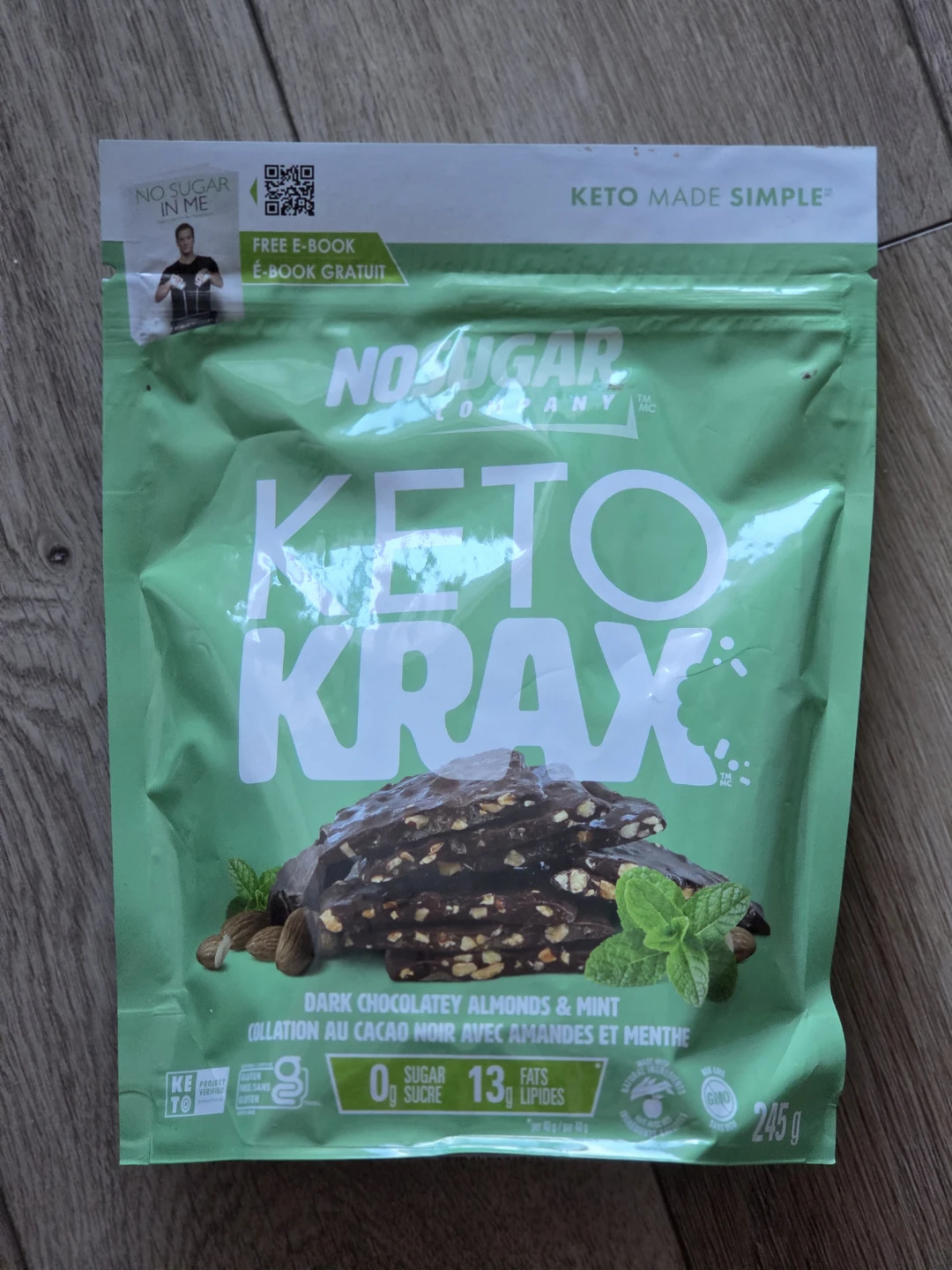 [No Sugar Company] Keto Krax Dark Chocolatey Almonds & Mint
