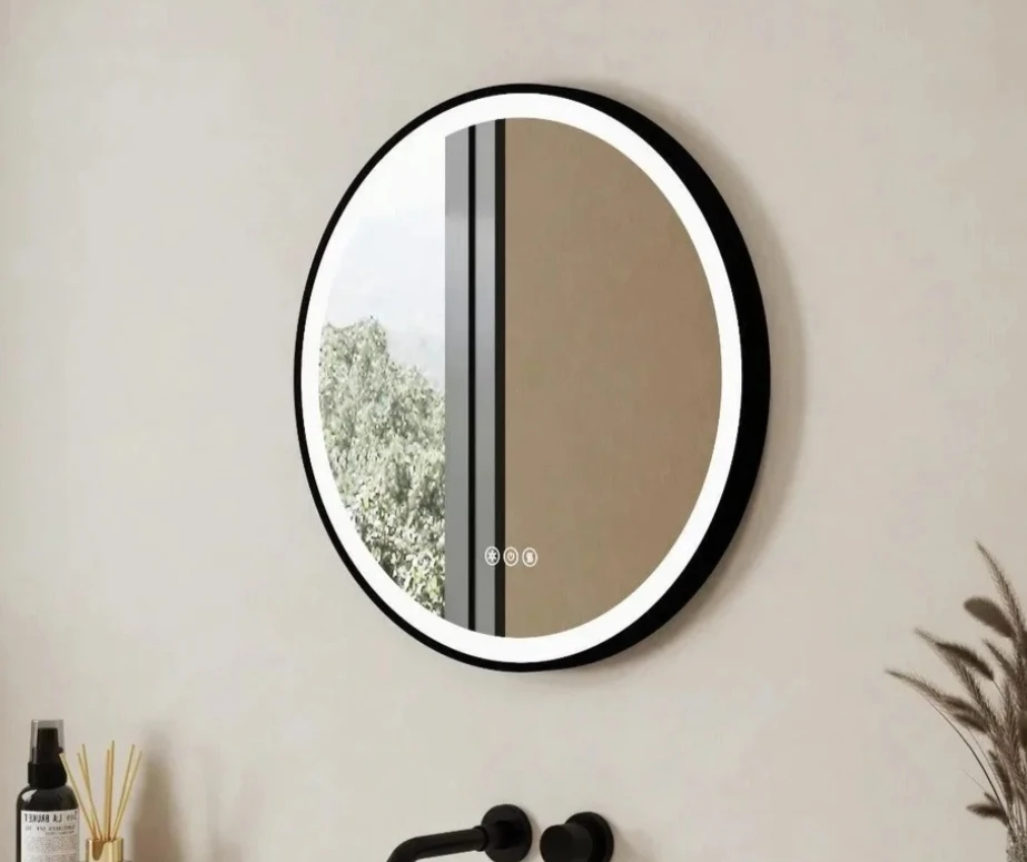 Round LED Bathroom Mirror with Touch Control