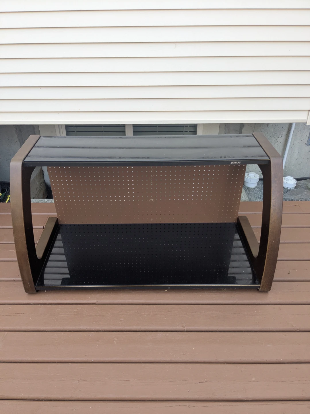 SONAX two-tier glass shelves TV stand
