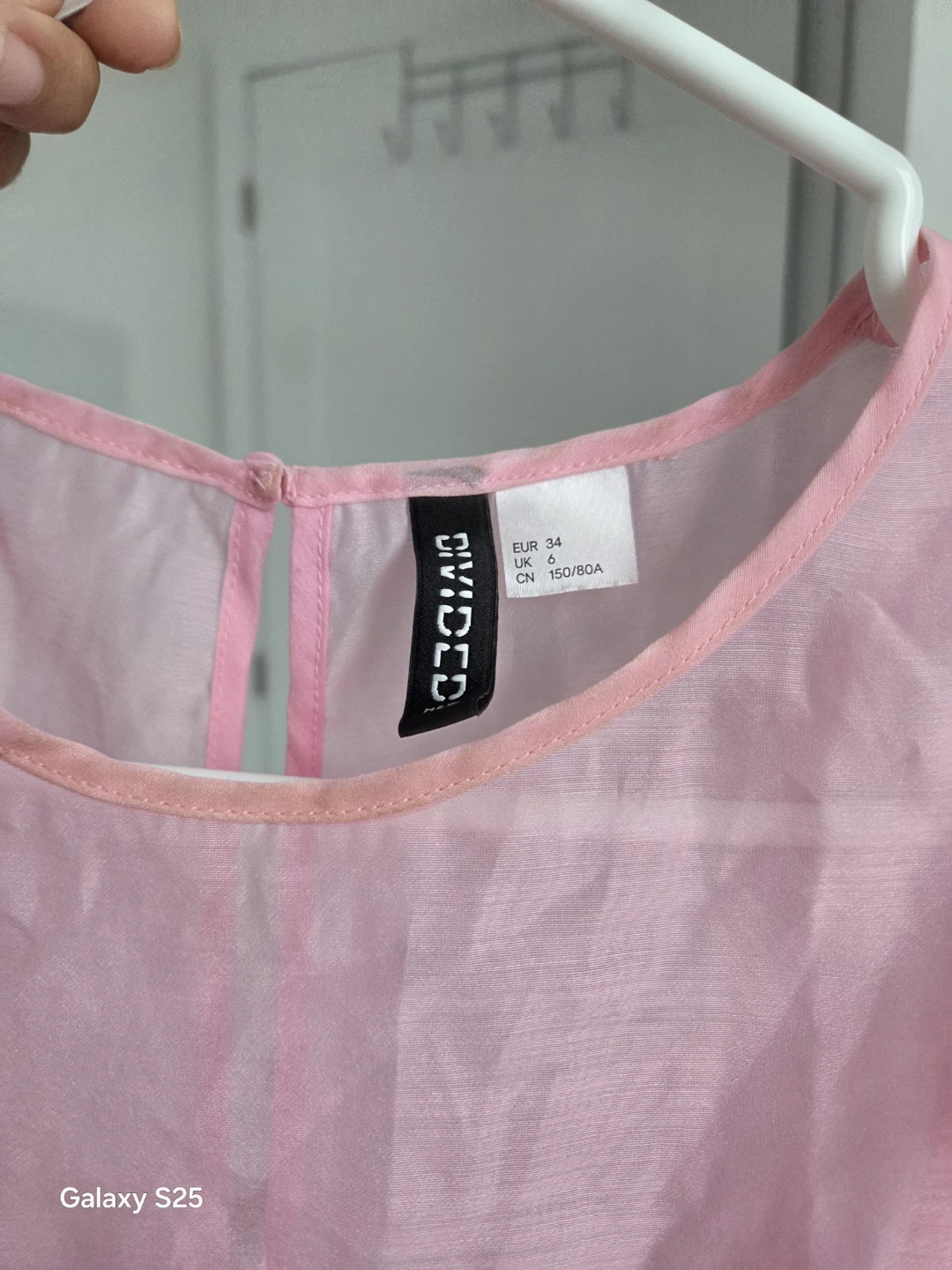 H&M Divided Pink Sheer Puff Sleeve Babydoll Dress EUR 34 - photo 2