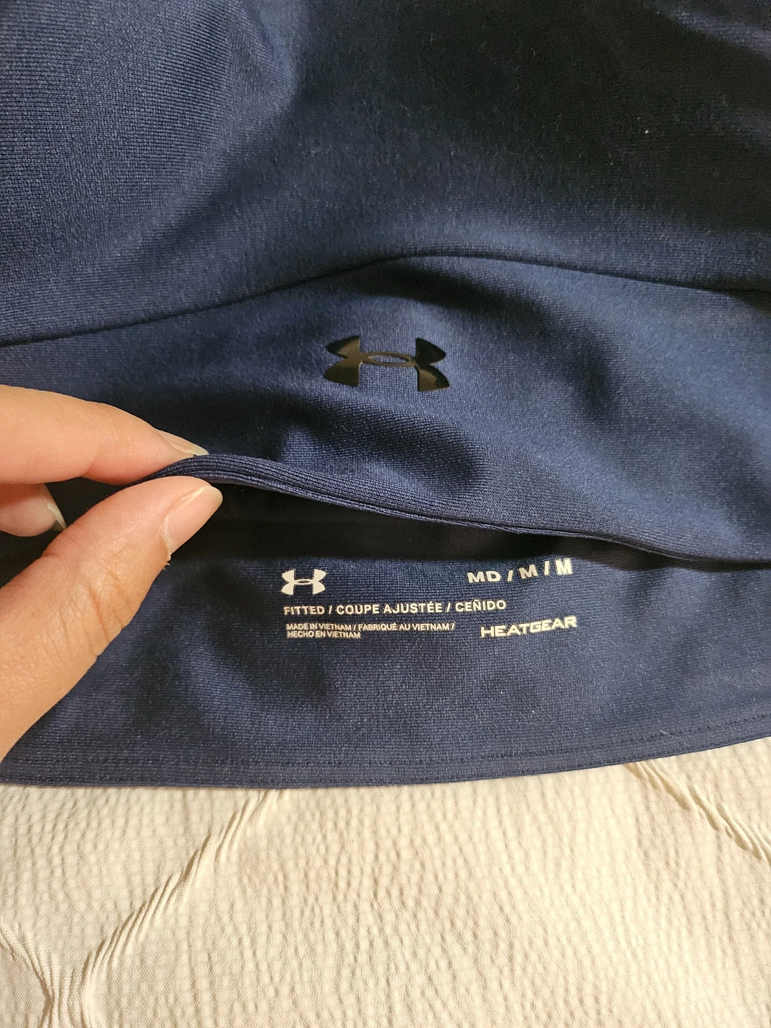 Under Armour HeatGear Sports Bra - Navy Blue - photo 4