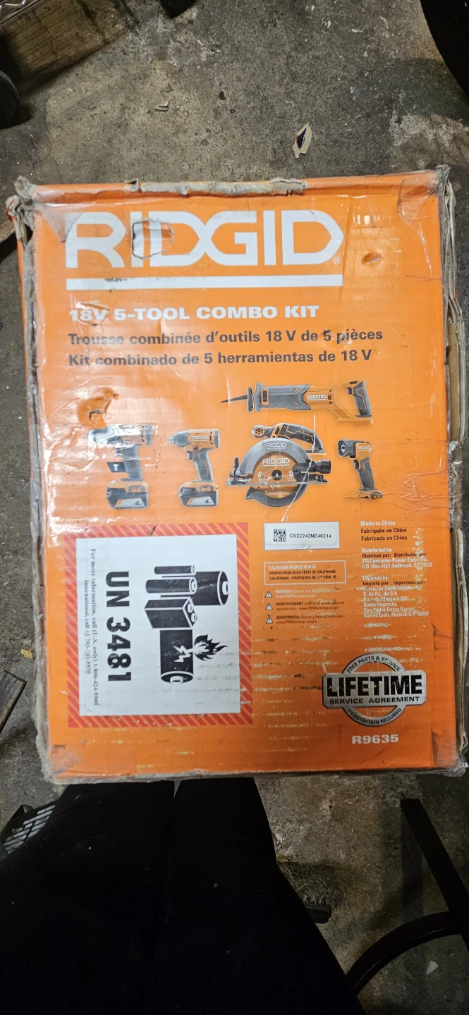 RIDGID 18V 5-Tool Combo Kit
