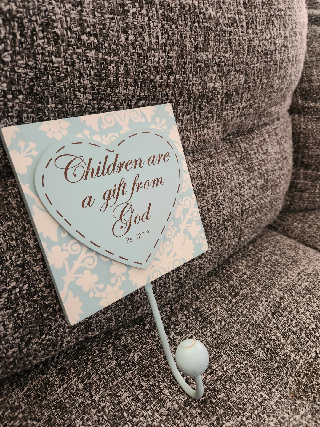 Decorative Wooden Wall Hook - Children are a gift from God - photo 2